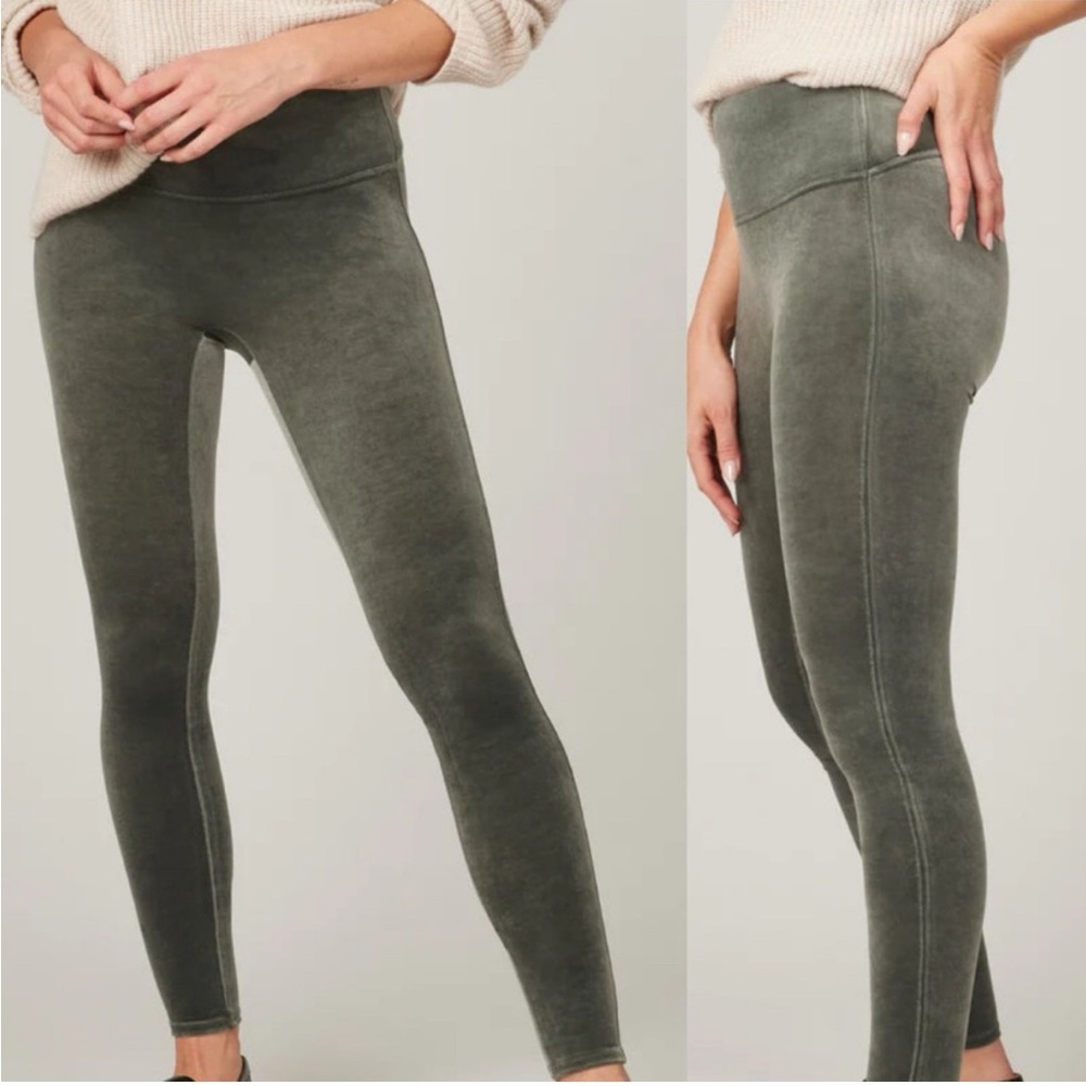 SPANX Olive Green High-Waist Leggings